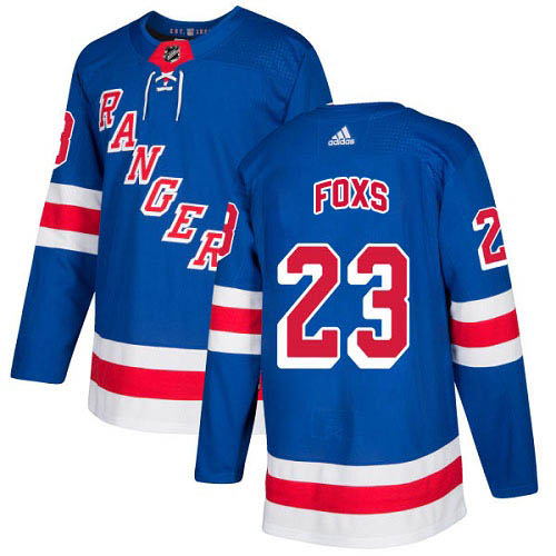 Adidas New York Rangers #23 Adam Foxs Royal Blue Home Authentic Stitched Youth NHL Jersey